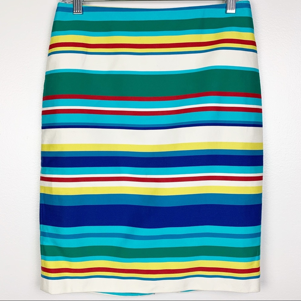 Talbots Pencil Skirt Multicolor Striped 2P E10